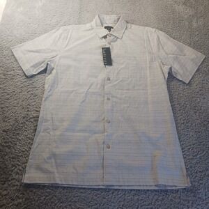 Van Heusen Button Down Shirt Size S NWT Plaid Lightweight Plaid Grid Preppy